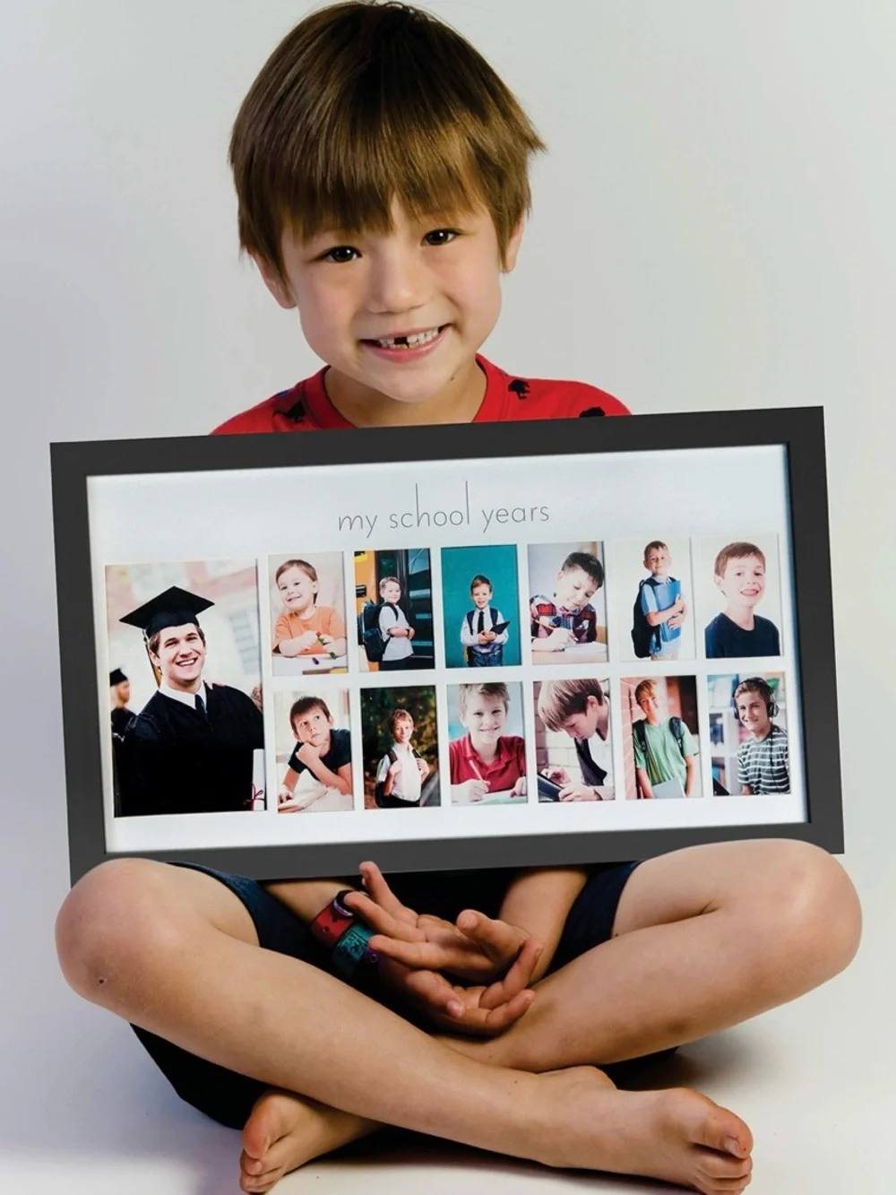 K-12 School Picture Day Photo Collage Frame | Graduation Black Wood Frame *NEW*